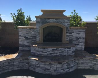 A picture of outdoor fireplace in Fullerton.