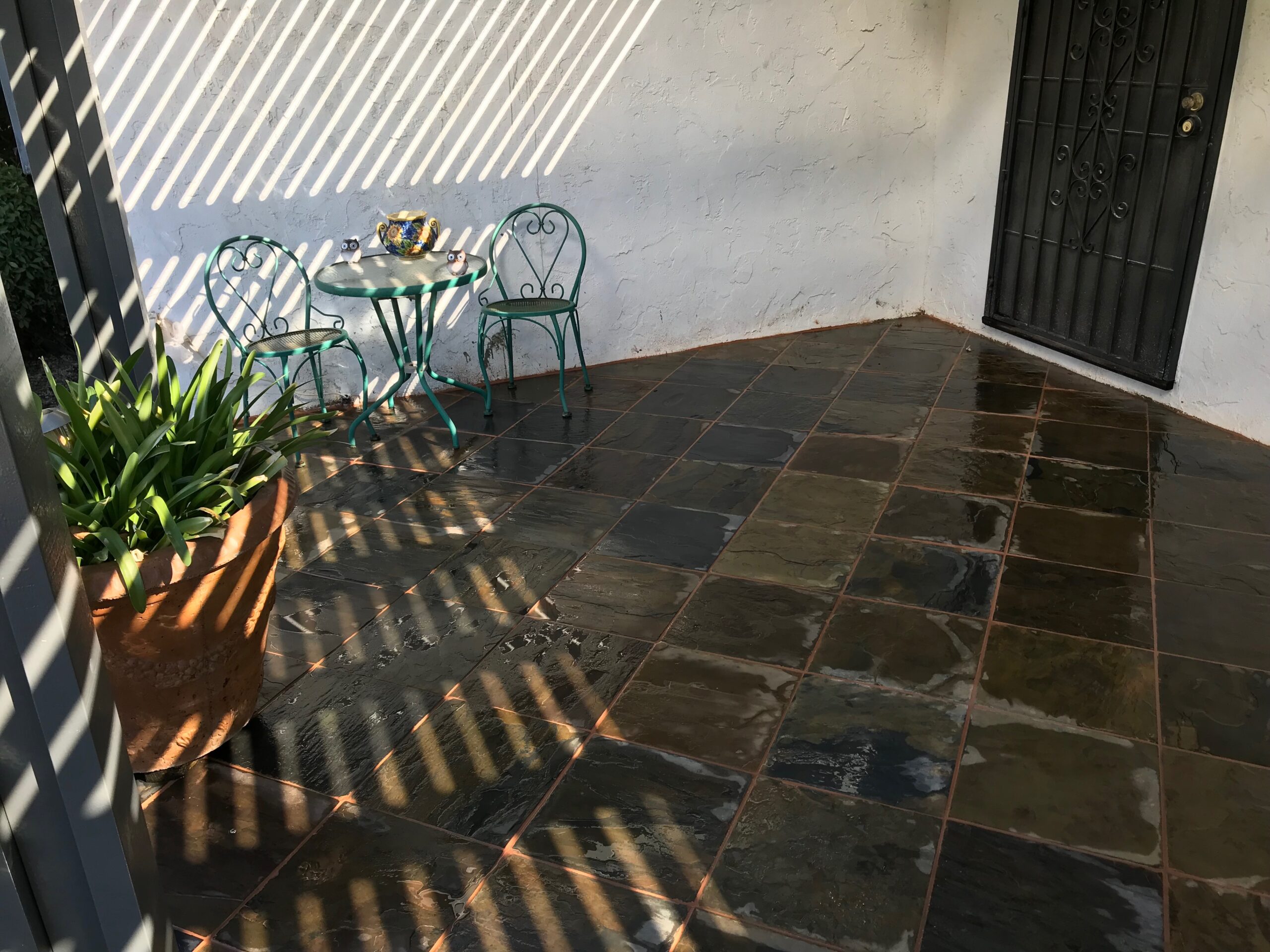 A picture of stamped patio in Fullerton.