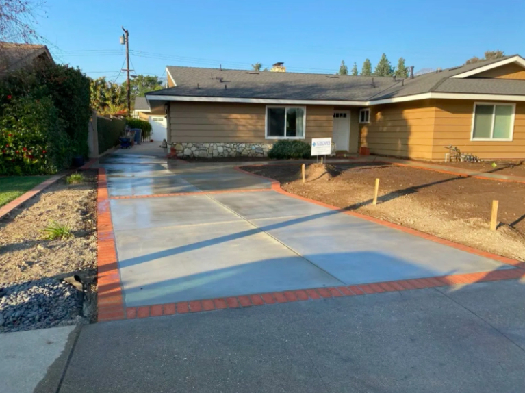 this image shows driveway in Fullerton, California